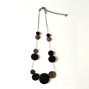 Handcrafted necklace with wood beads